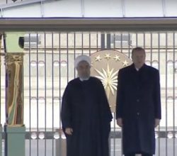Cumhurbaşkanı Erdoğan Hasan Ruhani’yi kabul ediyor